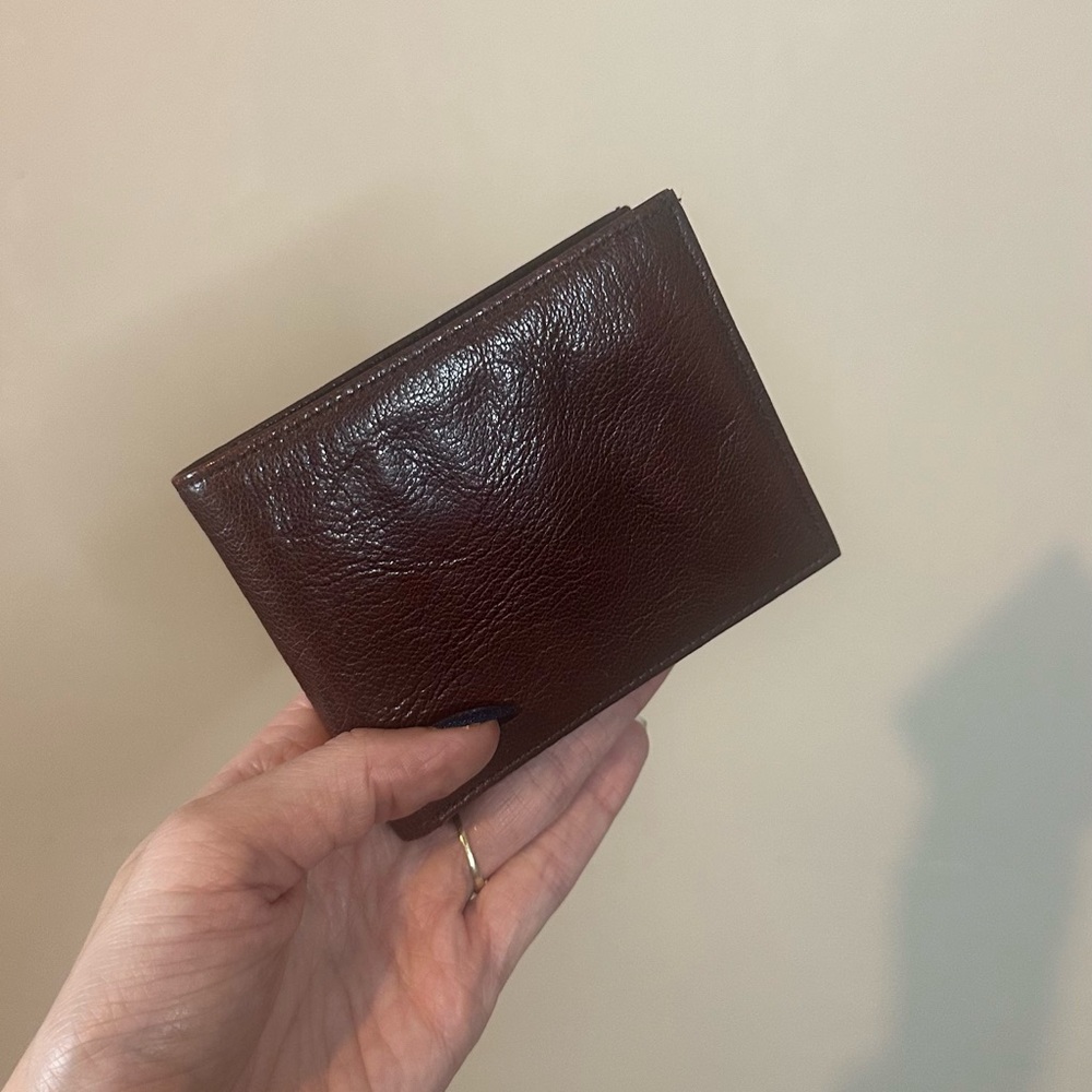 NEW Buxton Dark Brown Leather wallet Card Holder - Picture 2 of 5